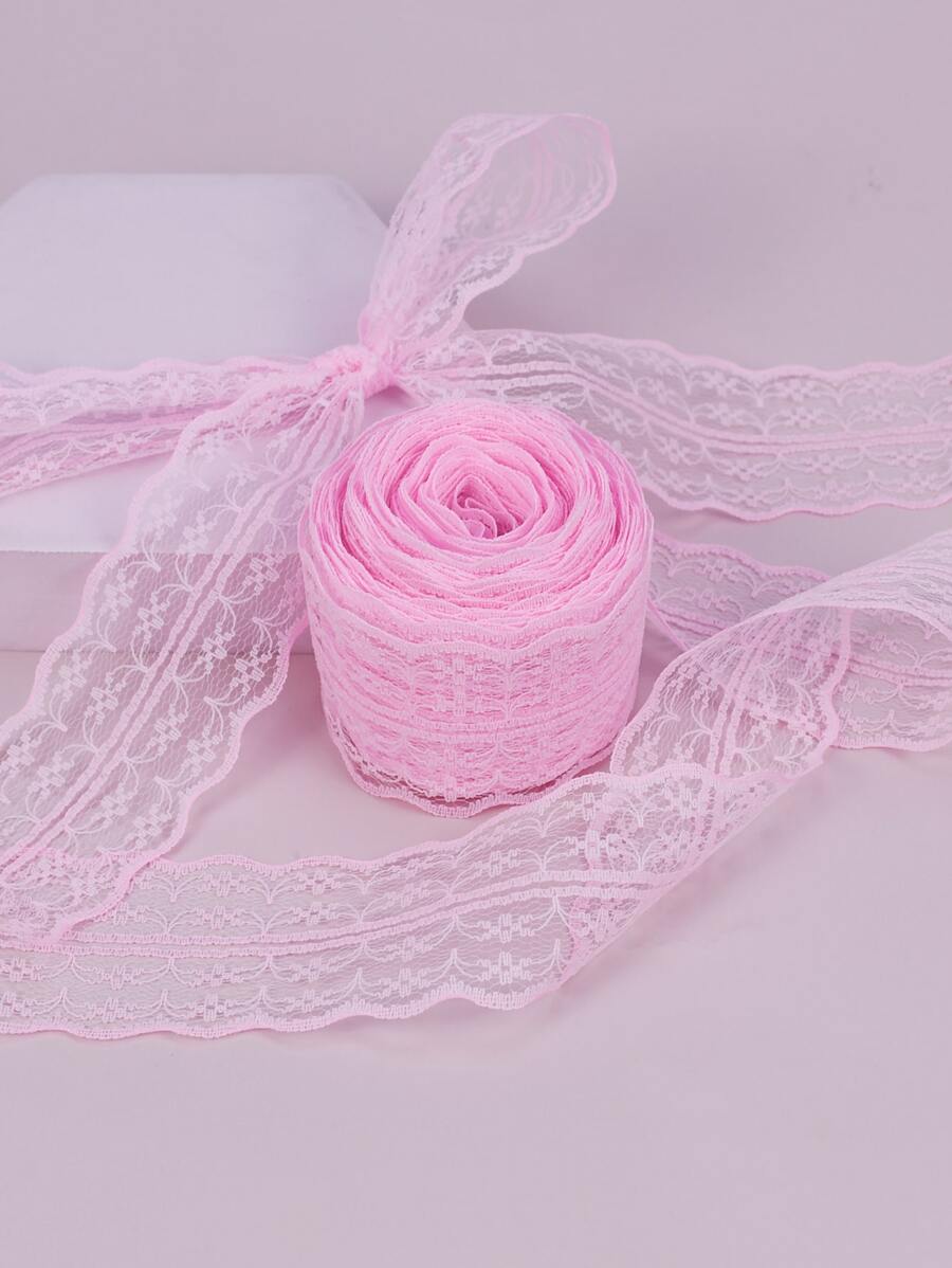 1 pieza de decoración para fiesta con encaje morado, con cinta de seda para regalo - Rosa - Ver 1