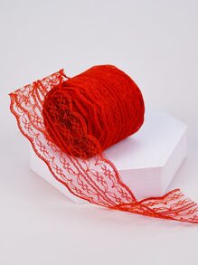 1 pieza decorativa de encaje púrpura con cinta de regalo para fiestas - Rojo - Ver 3