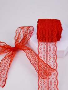 1 pieza decorativa de encaje púrpura con cinta de regalo para fiestas - Rojo - Ver 4