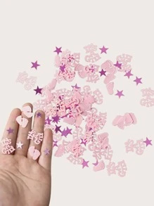 1pack/30g Gender Reveal Party Table Confetti Decoration - Pink - View 1