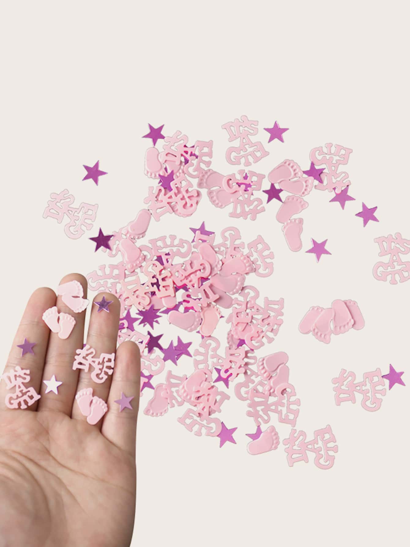 1pack/30g Gender Reveal Party Table Confetti Decoration - Pink - View 1