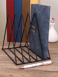 1 cái Bookend tam giác màu đen, Bookend trang trí đa năng đơn giản cho văn phòng, lưu trữ bàn học sinh - màu đen - Xem 6