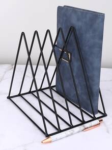 1 cái Bookend tam giác màu đen, Bookend trang trí đa năng đơn giản cho văn phòng, lưu trữ bàn học sinh - màu đen - Xem 7