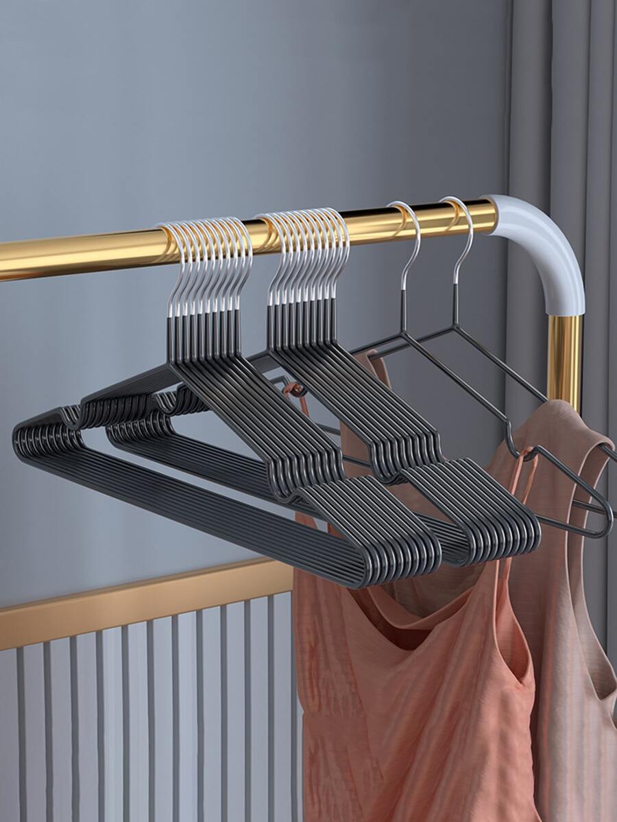 10 móc treo quần áo chống trượt - màu đen - Xem 1