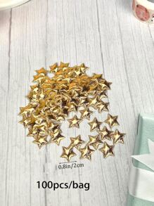 100入組星形設計紙屑 - 金色 - 查看 4