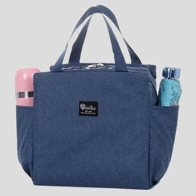 1 túi đựng đồ ăn trưa cách nhiệt dung tích lớn, màu ngẫu nhiên, túi đựng đồ ăn ngoài trời mùa hè, túi đựng đồ ăn dã ngoại, túi đựng đồ ăn trưa trở lại trường