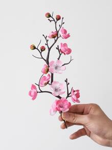 1入組塑膠人造花創意冬天甜美風設計仿真花棒 - 粉色 - 查看 2