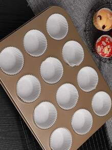 1pc Carbon Steel Cake Mold, Modernist Golden Cake Pan For Kitchen