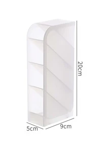 1pc Solid Color Pen Holder, Simple Multi-purpose Stationery Storage Box For Student, Office Pen Storage - Blue - View 3