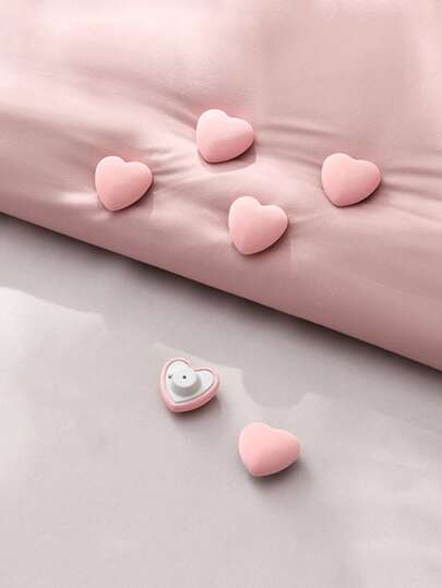 2pcs/set Plastic Bed Sheet Fixing Clip, Creative Pink Heart Shaped Duvet Clip For Home