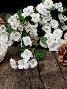 Nejlue Artificial Flowers/Plants1111 Home & Living nhánh hoa nhân tạo màu trắng, hoa giả polyester lãng mạn cho bữa tiệc - Nhiều màu - Xem 5