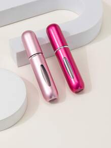 2pcs/Pack 5ml Refillable Perfume Bottles With Bottom Pump Spray Atomizer Empty Bottle In Pink And Rose Red, Living Room Home Bedroom Bathroom House Decor, Travel Stuff, Wedding, Party, Birthday, Gifts For Men Mom Dad Friends, New Years, Accessories, Funny Gift - Multicolor - View 2