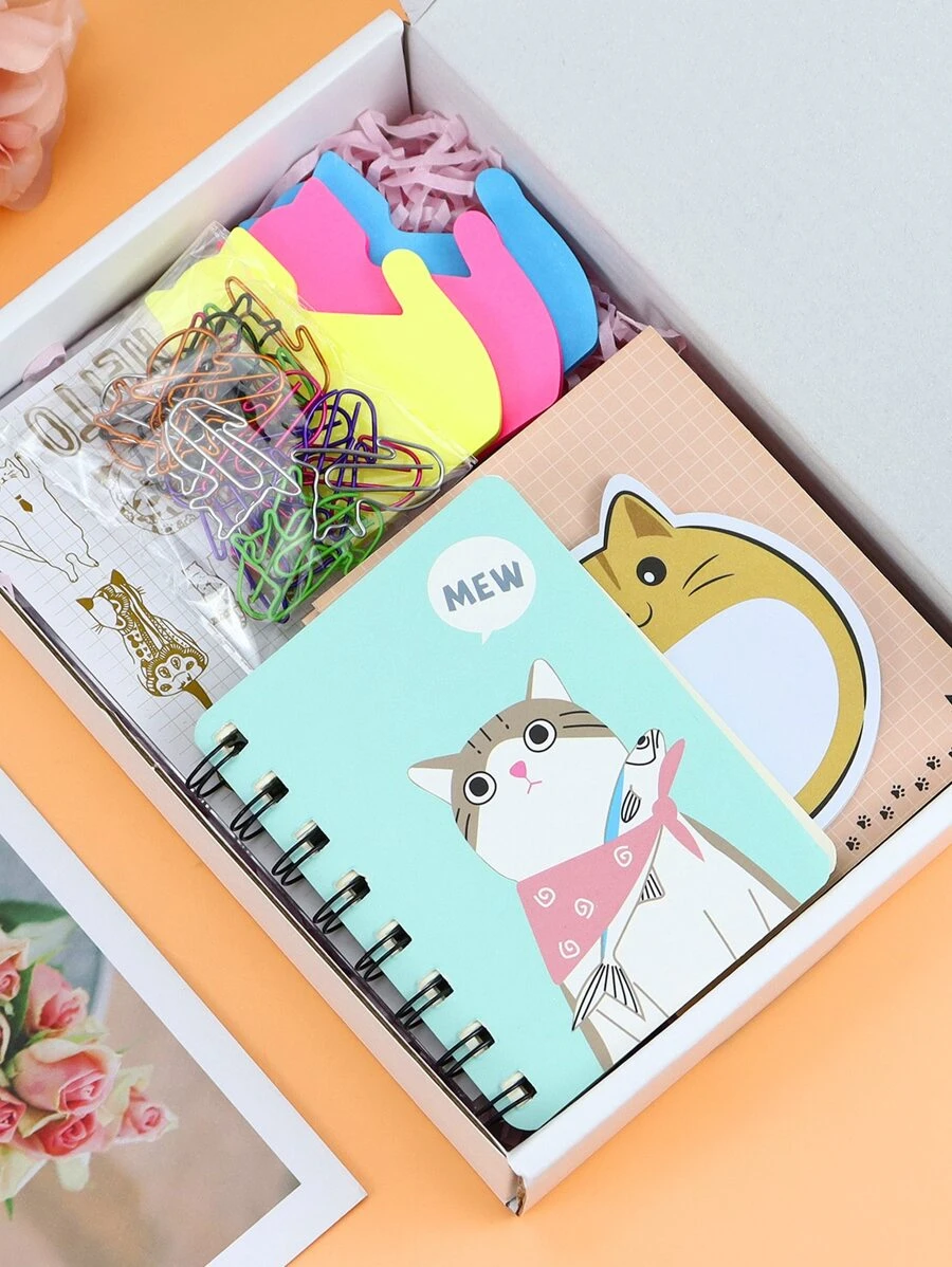 7入組卡通圖形文具禮品套裝可愛多用途兒童文具禮品套裝學生 - 彩色 - 查看 1