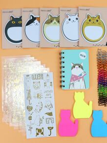 7入組卡通圖形文具禮品套裝可愛多用途兒童文具禮品套裝學生 - 彩色 - 查看 2