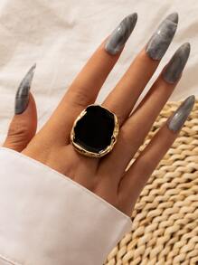 imoli 1pc Minimalist Ring - Black - View 5