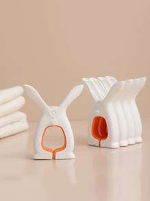 1pc Plastic Clothes Peg, Cute Rabbit Design Clothespin For Household - Multicolor - View 1