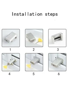 zhihaijunxiao1 1 件不锈钢锁，用于窗户的婴儿锁保护 - 彩色 - 查看 4