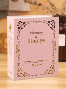 1 pieza Libro de tarjetas de fotos con estampado de letra foto vintage de gran capacidad casa - Rosa - Ver 7