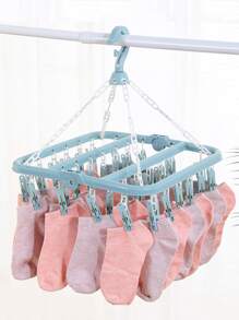 1 pieza secado creativo Calcetines Estante secado para doméstico - Celeste - Ver 1