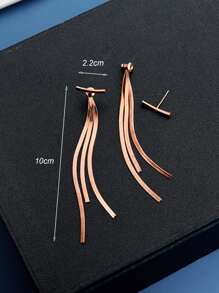 2pcs/set Metal Tassel Earring Jackets