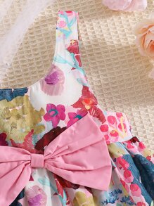 Đầm em bé Nơ Bướm Nơ bướm lớn Hoa Tất cả trên in - Nhiều màu - Xem 4