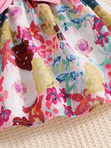 Đầm em bé Nơ Bướm Nơ bướm lớn Hoa Tất cả trên in - Nhiều màu - Xem 5