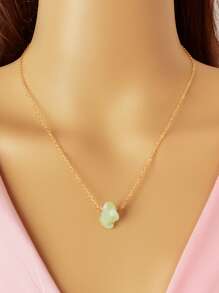 Mặt dây chuyền bằng đá - màu xanh lá - Xem 1