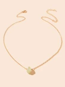 Mặt dây chuyền bằng đá - màu xanh lá - Xem 2