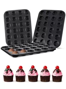 1pc Silicone Muffin Pan for Baking 24 Cups Non-Stick Mini Cupcake Pan, Silicone - Grey - View 1