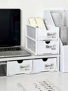 1 Hộp Đựng Văn Phòng Phẩm Chắc Chắn, Thời Trang Đa Năng Dành Cho Học Sinh Học Sinh Hoặc Sử Dụng Văn Phòng Để Bàn - trắng - Xem 1