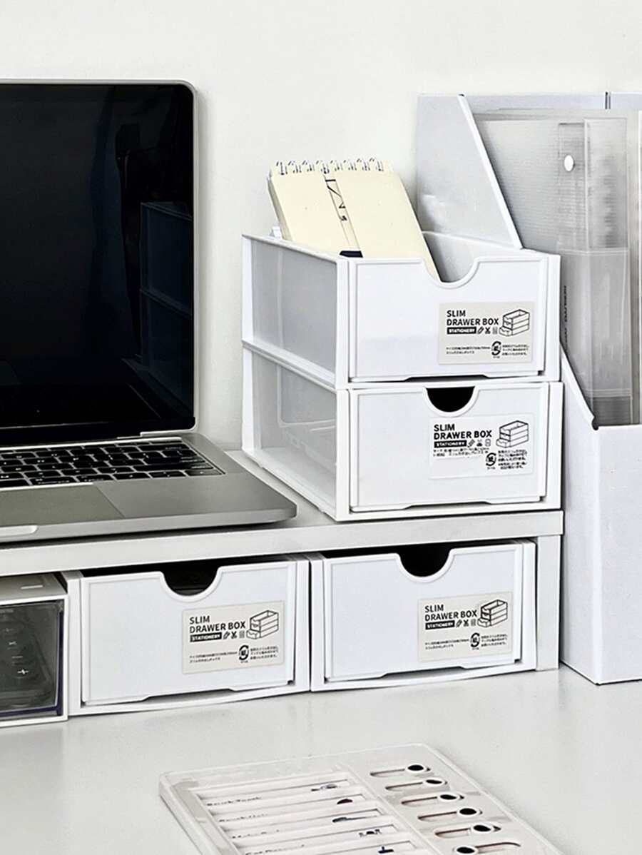 1 Hộp Đựng Văn Phòng Phẩm Chắc Chắn, Thời Trang Đa Năng Dành Cho Học Sinh Học Sinh Hoặc Sử Dụng Văn Phòng Để Bàn - trắng - Xem 1