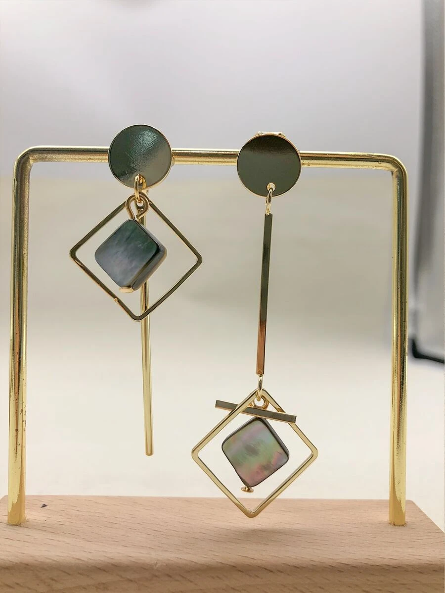 Còng tai trang trí hình học - Nhiều màu - Xem 1