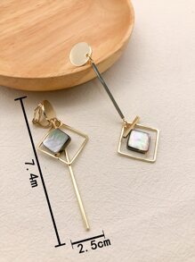 Còng tai trang trí hình học - Nhiều màu - Xem 3