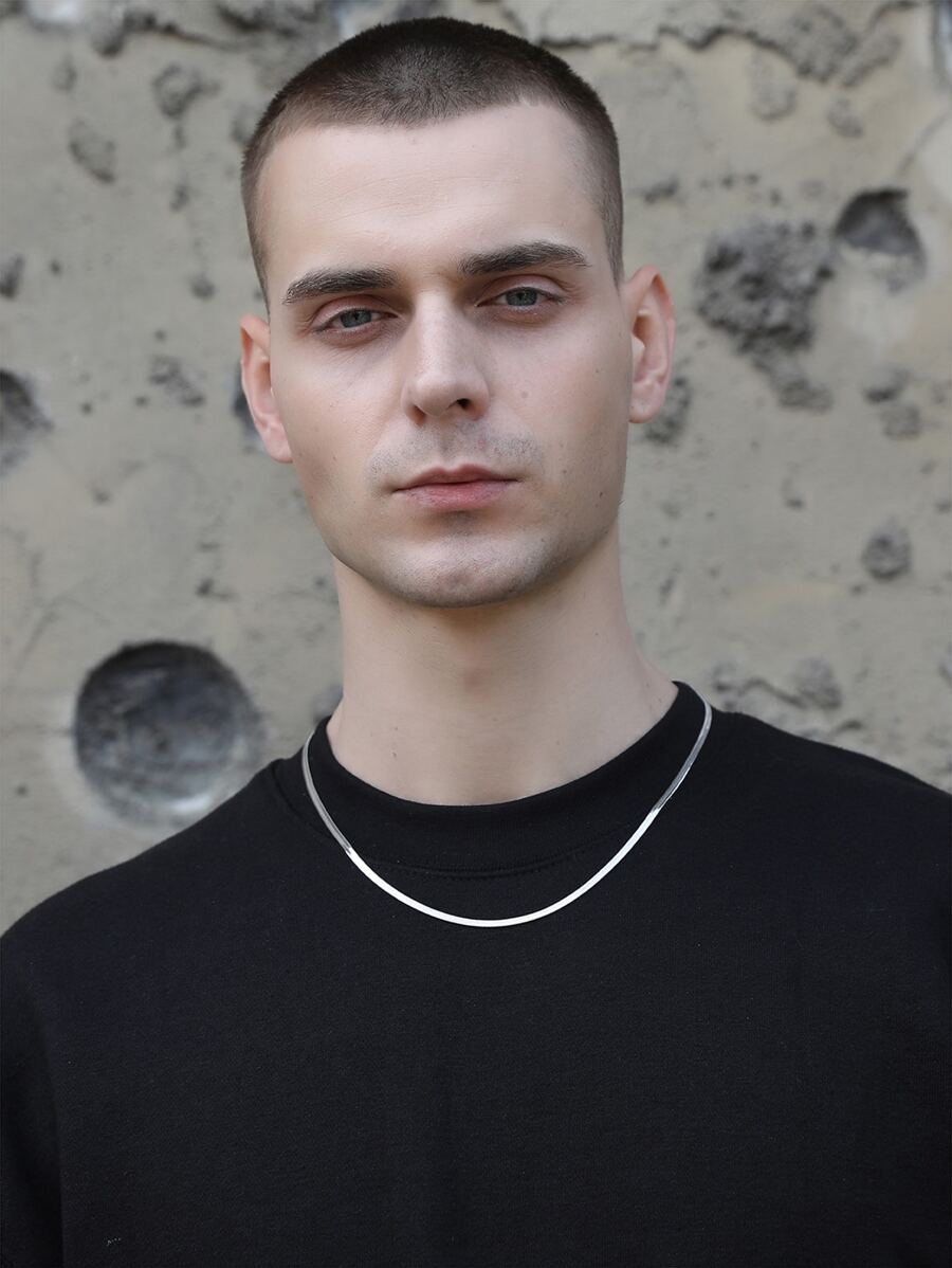 FEEL STYLE 1pc Stainless Steel Blade Shaped Link Chain Necklace Collarbone Chain Suitable For Men's Daily Wear - Silver - View 1