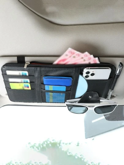 1 st multifunktionell bil solskyddskort förvaringsväska