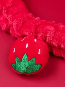 2入組草莓設計浴室髮帶可愛浴用滌綸軟髮帶 - 紅色 - 查看 3