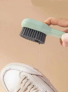 1pc Multifunction Plastic Shoe Brush, Creative Green Shoes Polish Brush For Household - Green - View 4