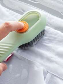 1pc Multifunction Plastic Shoe Brush, Creative Green Shoes Polish Brush For Household - Green - View 5