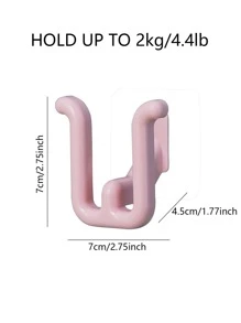 1入組自粘掛鉤家用簡約綠色自粘粘鉤 - 綠色 - 查看 3