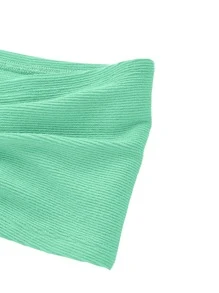 SHEIN ICON Ruched Bust Tie Front Crisscross Halter Top - Mint Green - View 3