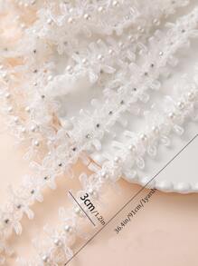 1pc Faux Pearl Trang trí nội thất DIY Webbing - trắng - Xem 5