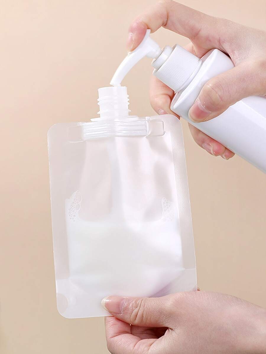 5件/套 100毫升 PET 乳液分配器，浴室透明乳液袋，旅行，旅行必需品，客厅家居卧室浴室家居装饰，旅行用品，婚礼，派对，生日，送给男士妈妈爸爸朋友的礼物，新年，配饰，有趣的礼物 - 白色 - 查看 1