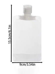 5件/套 100毫升 PET 乳液分配器，浴室透明乳液袋，旅行，旅行必需品，客厅家居卧室浴室家居装饰，旅行用品，婚礼，派对，生日，送给男士妈妈爸爸朋友的礼物，新年，配饰，有趣的礼物 - 白色 - 查看 2