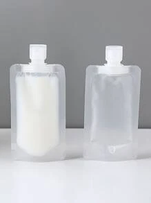 5件/套 100毫升 PET 乳液分配器，浴室透明乳液袋，旅行，旅行必需品，客厅家居卧室浴室家居装饰，旅行用品，婚礼，派对，生日，送给男士妈妈爸爸朋友的礼物，新年，配饰，有趣的礼物 - 白色 - 查看 3