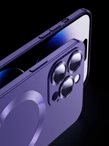 Hadaasi Ốp lưng điện thoại bảo vệ có kính lúp từ tính họa tiết sao cho iPhone 17e/17Pro/17ProMax/17Air/17/16Pro/16ProMax/16Plus/16/15Pro/15ProMax/15Plus/15/14Pro/14ProMax/14Plus/14/13Pro/13ProMax/13/12Pro/12ProMax/12/11ProMax/11/11Pro/XSMax/XR/XS/X - Màu tím - Xem 7