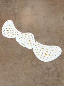 ROMWE Fairycore 2sheets Butterfly Pattern Facial Tattoo Sticker - Gold - View 4