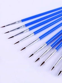 10pcs Black Hook Line Pen Art Painting Brush Set - Perfect for Watercolor Painting Artwork! - Blue - View 1