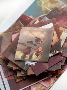 100pcs Mixed Pattern Sticker - Multicolor - View 3