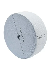 10m Thickened Elastic Band Clothes Accessories, Elastic Band, Width: 3.5cm - White - View 4