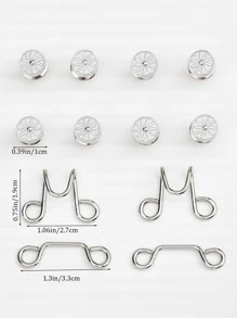 2 Bộ-Khóa thắt lưng màu trắng, Nút, Khóa kẹp, Phụ kiện quần áo - Nhiều màu - Xem 6